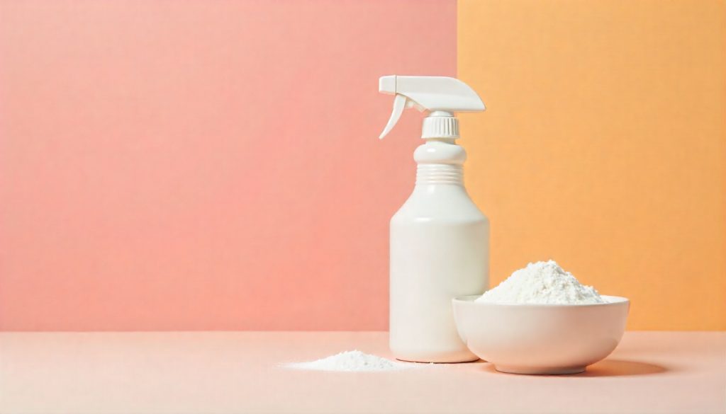 Baking soda and vinegar cleaning supplies
