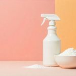 Baking soda and vinegar cleaning supplies