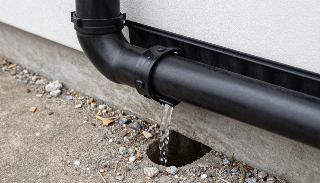 Gutter downspout extension directing water away