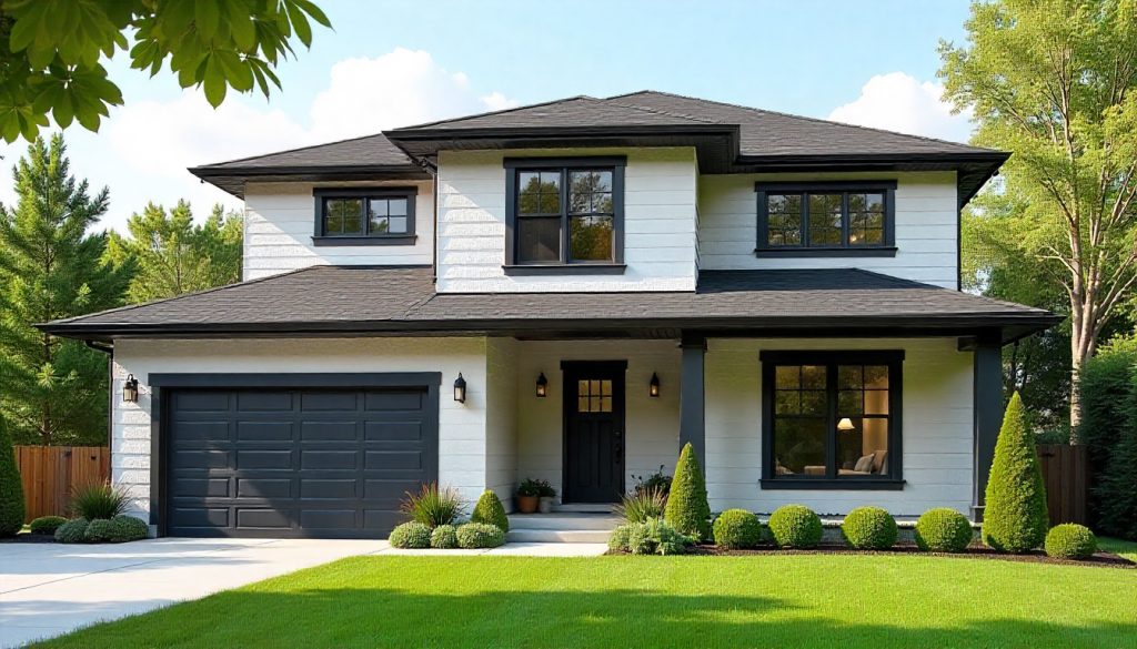 Home exterior with new replacement windows