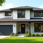 Home exterior with new replacement windows
