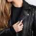 leather biker jacket