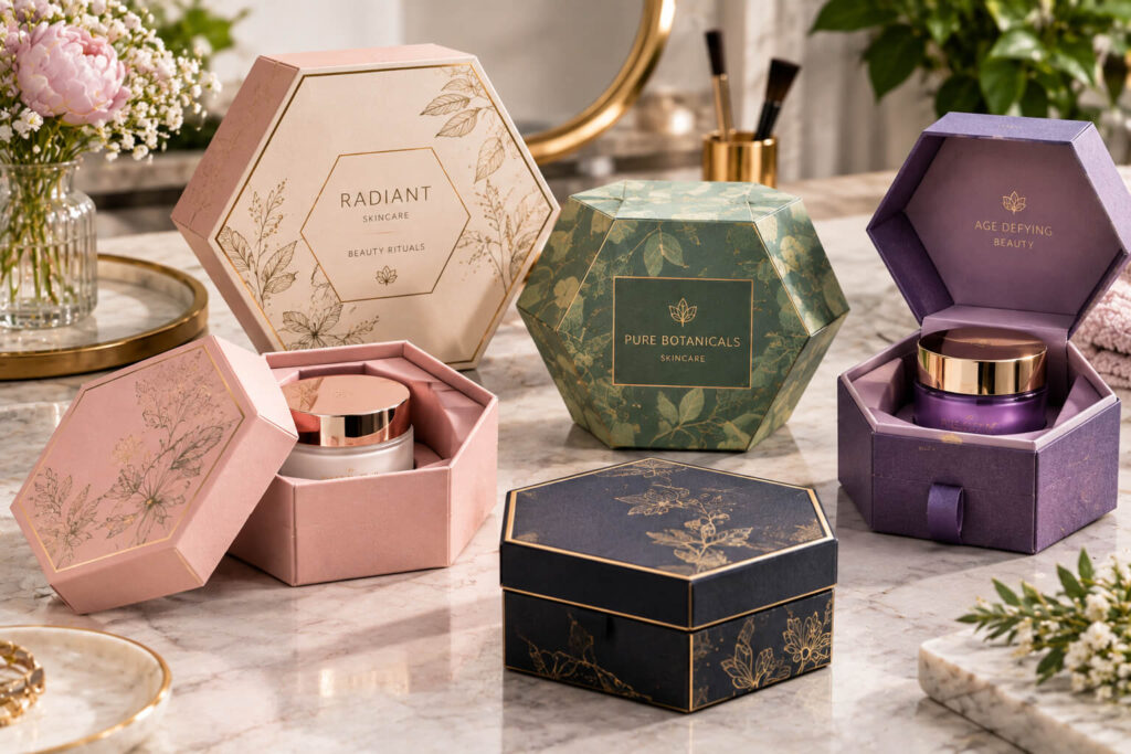 Cosmetic Hexagon Boxes