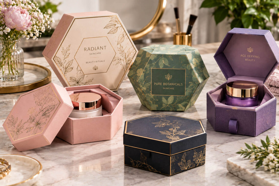 Cosmetic Hexagon Boxes