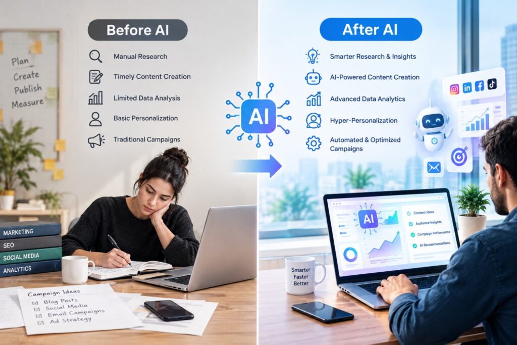 Digital Marketing Before and After AI
