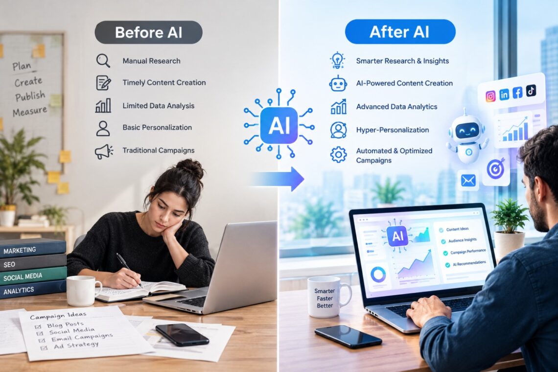 Digital Marketing Before and After AI