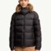 Kurze Daunenjacke Mayaf Mit Kapuze In Schwarz