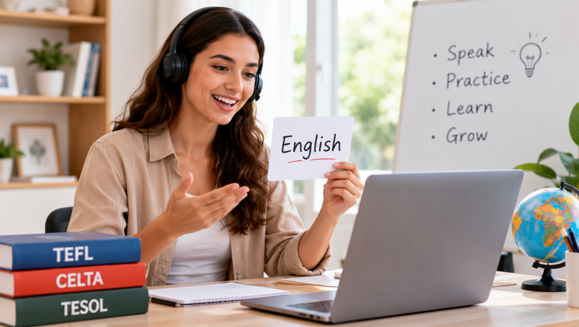 Online English teacher training and certification from home.