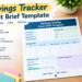Savings Tracker Event Brief Template
