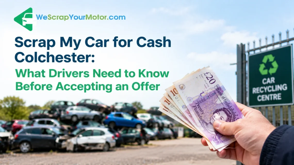 Scrap My Car for Cash Colchester What Drivers Need to Know Before Accepting an Offer