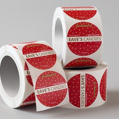 custom oval roll labels with logo
