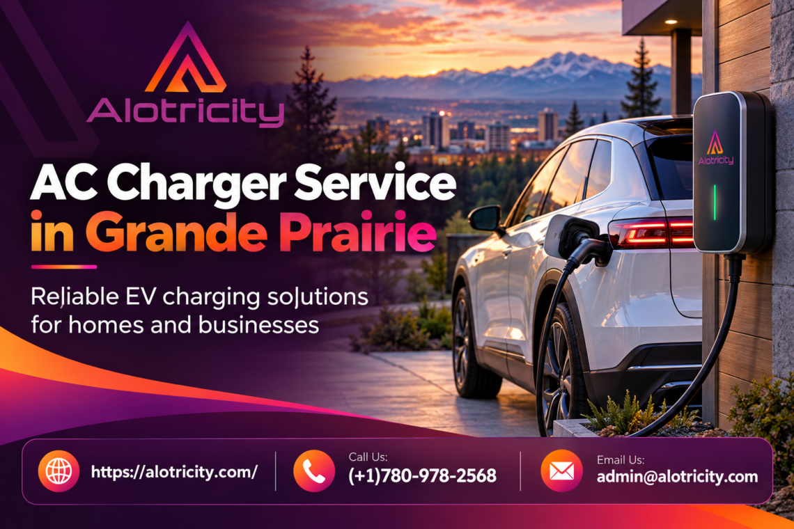 electric vehicle charging station in Grande Prairie, AC Charger Service in Grande Prairie, home ev charging station in Grande Prairie
